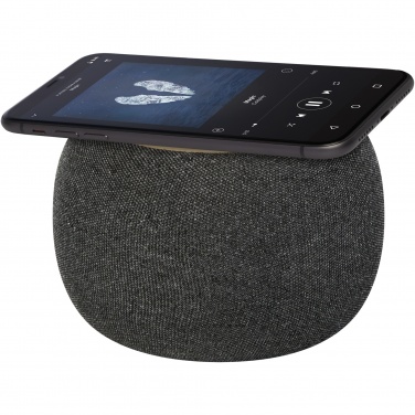 Logo trade liikelahja kuva: Ecofiber bambusta ja RPET-muovista valmistettu Bluetooth® -kaiutin ja langaton latausalusta