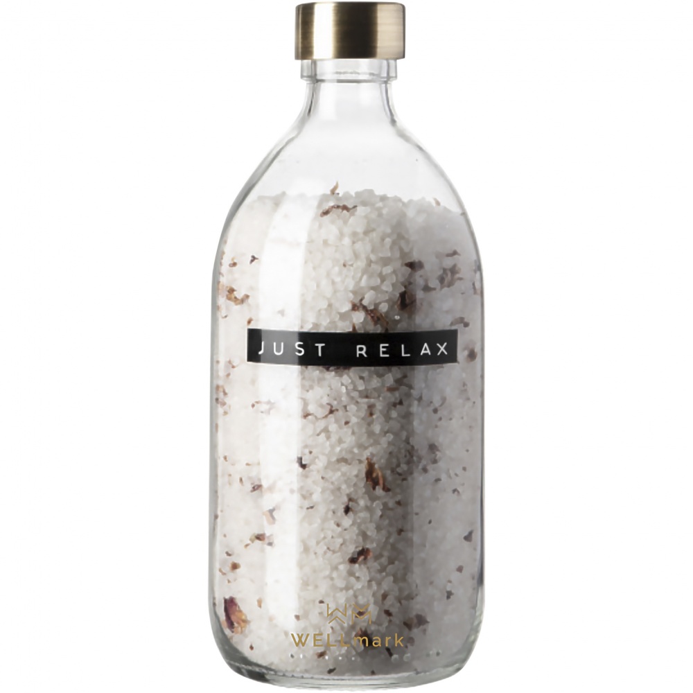 Logotrade liikelahja tuotekuva: Wellmark Just Relax 500 ml:n kylpysuola - ruusujen tuoksu