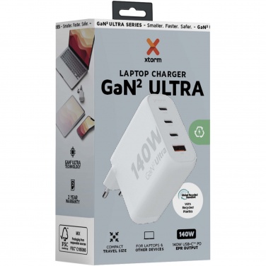 Logotrade mainoslahja tuotekuva: Xtorm XEC140 GaN²Ultra 140 W -seinälaturi