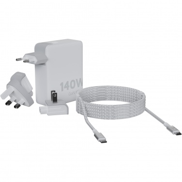 Logo trade liikelahja kuva: Xtorm XVC2140 GaNUltra 140 W matkalaturi 240 W USB-C PD -kaapelilla
