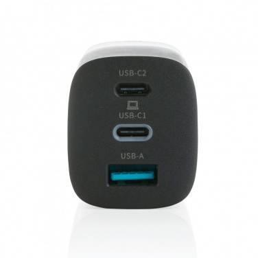 Logo trade mainoslahja ja liikelahja tuotekuva: Philips 65 W erittäin nopea PD 3-porttinen USB-laturi