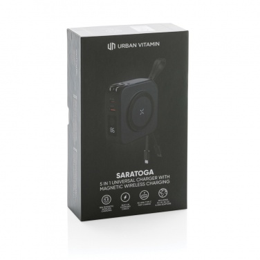Logotrade mainostuote tuotekuva: Urban Vitamin Saratoga 5-in-1 universaali laturi