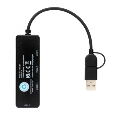 Logotrade liikelahjat kuva: RCS USB hub tuplaliitännällä kierrätetystä muovista