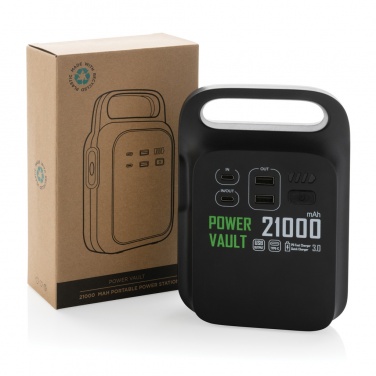 Logo trade mainoslahjat ja liikelahjat kuva: Power Vault 21000 kannettava virta-asema RCS muovista