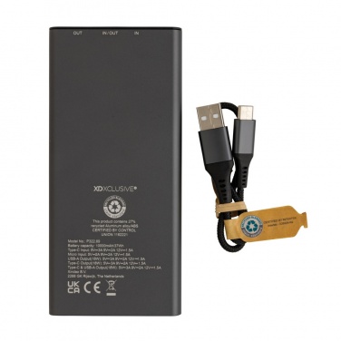 Logo trade mainoslahjat tuotekuva: Terra RCS 18W virtapankki 10000mAh kierrätetystä alumiinista