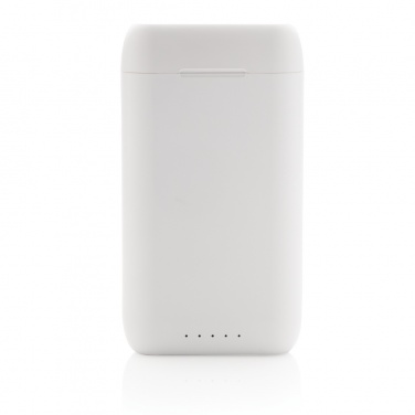 Logo trade liikelahja mainoslahja tuotekuva: Liberty TWS nappikuulokkeet 5.000 mAh varavirtalähteellä
