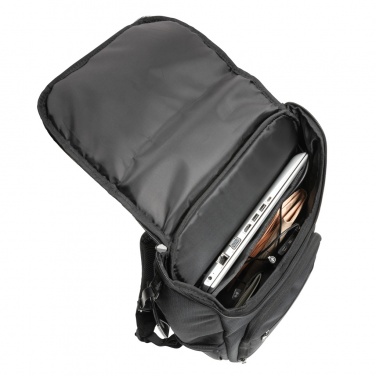 Logo trade mainoslahja ja liikelahja tuotekuva: Swiss Peak AWARE™ RPET Voyager 15.6" reppu kannettavalle