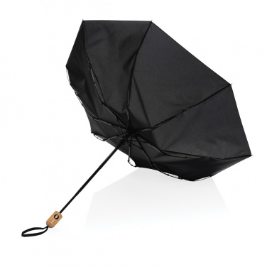 Logotrade liikelahjat mainoslahjat tuotekuva: 21" Impact AWARE™ RPET 190T auto open/close bambusateenvarjo