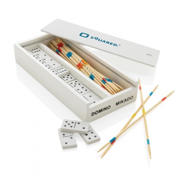 Logotrade liikelahja tuotekuva: Deluxe mikado/domino puisessa laatikossa