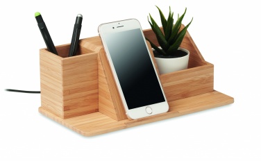 Logotrade liikelahjat kuva: Bambu langaton laturi 10W GROOVY