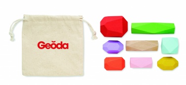 Logo trade mainoslahja kuva: Pinottavat puukivet