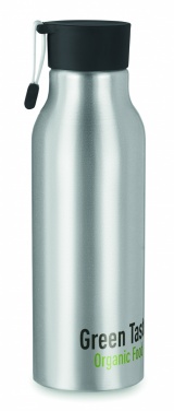 Logo trade mainoslahja ja liikelahja tuotekuva: Yksiseinäinen 500 ml alumiinipullo, PP korkki ja silikoninen hihna mukautettavalla painatuksella