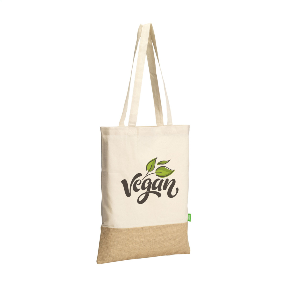 Logotrade liikelahja tuotekuva: Combi Organic Shopper (160 g/m²) pussi
