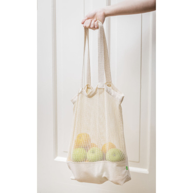 Logotrade mainostuote tuotekuva: Natura Organic Mesh Shopper (180 g/m²) ostoskassi