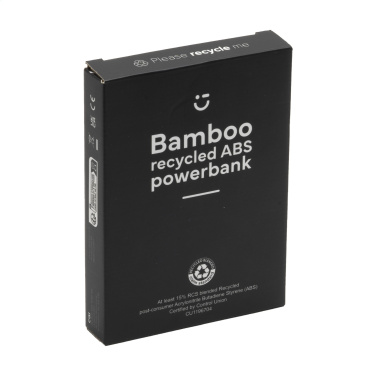 Logo trade liikelahjat mainoslahjat kuva: Boru Bamboo RCS kierrätetty ABS Powerbank langaton laturi
