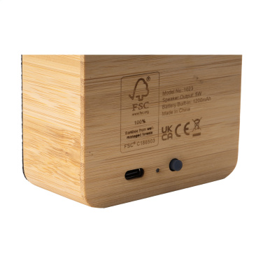 Logotrade liikelahjat kuva: Sonido 5W Bamboo langaton kaiutin