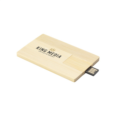 Logo trade mainoslahjat ja liikelahjat kuva: Luottokortti USB Bamboo 16GB