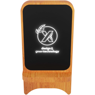 Logo trade mainoslahjat ja liikelahjat kuva: SCX.design W16 puinen 10 W:n latausteline, langaton ja valaistuva