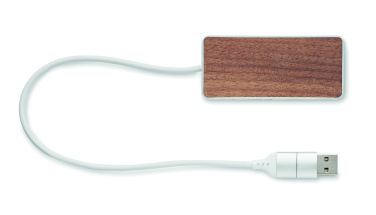 Logotrade mainoslahja tuotekuva: USB-keskitin 4 porttia 27,5 cm