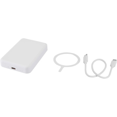 Logotrade liikelahjat mainoslahjat tuotekuva: Acrab 5 000 mAh:n ja 15 W:n magneettinen langaton varavirtalähde, jossa 20 W:n PD – valmistettu kierrätetystä muovista