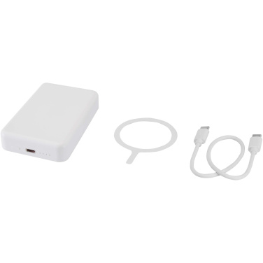 Logo trade liikelahjat mainoslahjat kuva: Acrab 10 000 mAh:n ja 15 W:n magneettinen langaton varavirtalähde, jossa 20 W:n PD – valmistettu kierrätetystä muovista
