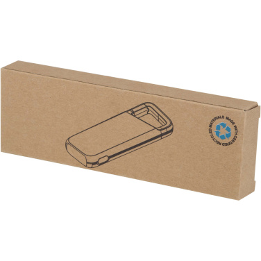 Logo trade mainostuote kuva: Alkes 5 000 mAh:n ja 12 W:n kierrätysmuovista valmistettu vedenkestävä varavirtalähde jousihaalla
