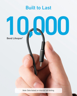Logo trade mainostuotet tuotekuva: Anker USB-C–USB-C-kaapeli, 1,8 metriä, 60 W