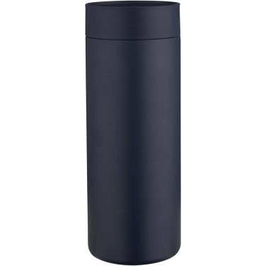 Logotrade liikelahjat mainoslahjat tuotekuva: Illuminate 650 ml:n RCS-kierrätetty, ruostumattomasta teräksestä valmistettu kaksiseinämäinen vesipullo, jossa on kolmiosainen kansisetti