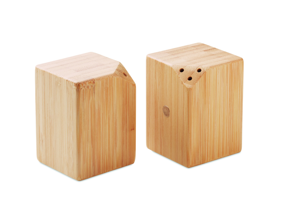 Logo trade mainoslahjat ja liikelahjat kuva: Bambu suola & pippurisetti