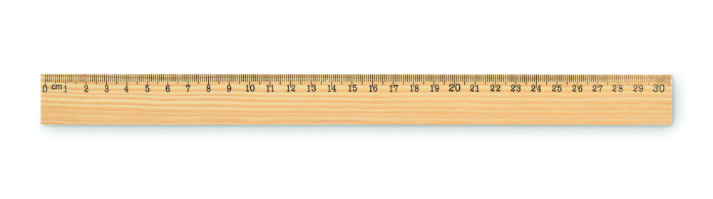 Logotrade liikelahjat kuva: Puinen viivoitin 30cm