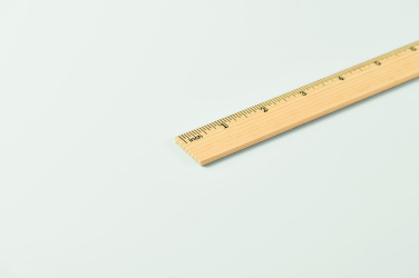 Logo trade liikelahja mainoslahja tuotekuva: Puinen viivoitin 30cm