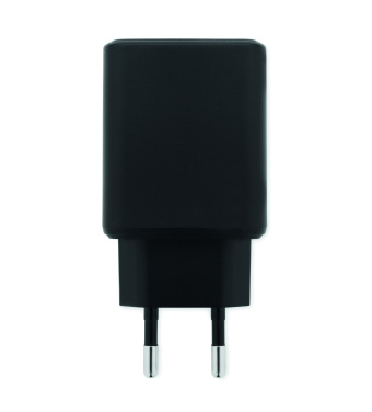 Logotrade liikelahja mainoslahja kuva: EU:n 2-napainen adapter/laturi