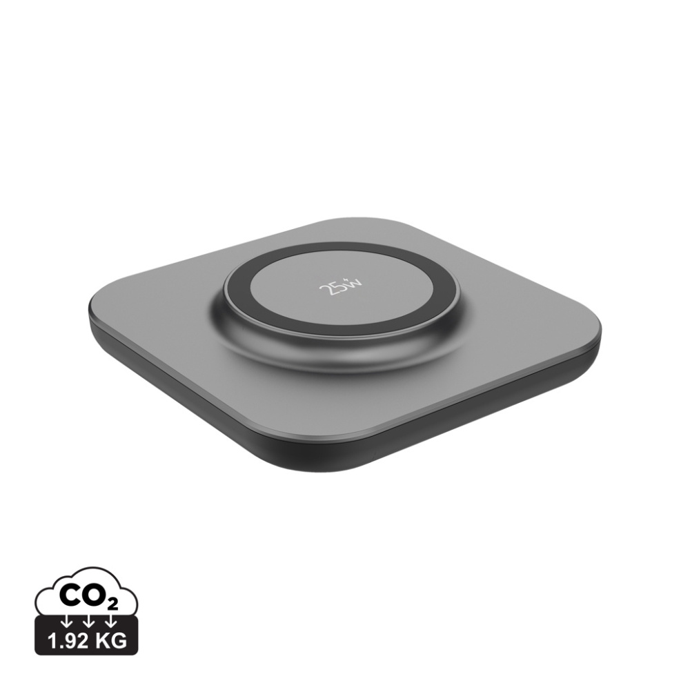 Logotrade mainoslahja ja liikelahja kuva: Quantum ultra-nopea 25 W magneettinen langaton latausalusta