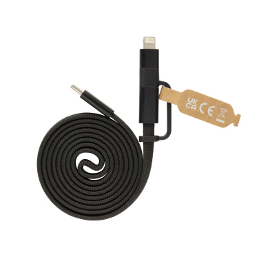 Logo trade liikelahja mainoslahja tuotekuva: Arc RCS-kierrätetty 60 W 2-in-1 magneettinen kaapeli