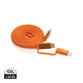 Arc RCS-kierrätetty 60 W 2-in-1 magneettinen kaapeli, oranssi