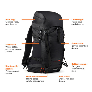 Logo trade mainoslahjat tuotekuva: Nordic Drift Trail RCS-reppu 33 L