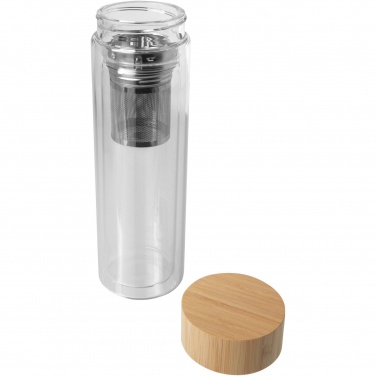 Logotrade dovana nuotrauka: Bailey 400 ml borsilikatinio stiklo infuzinis buteliukas su bambukiniu dangteliu