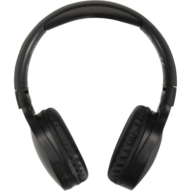 Logotrade dovana nuotrauka: „Ancha“ perdirbto plastiko belaidės „Bluetooth®“ ausinės, uždengiančios ausis