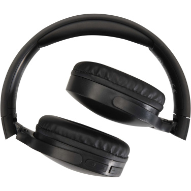 Logotrade reklaminės dovanos nuotrauka: „Ancha“ perdirbto plastiko belaidės „Bluetooth®“ ausinės, uždengiančios ausis