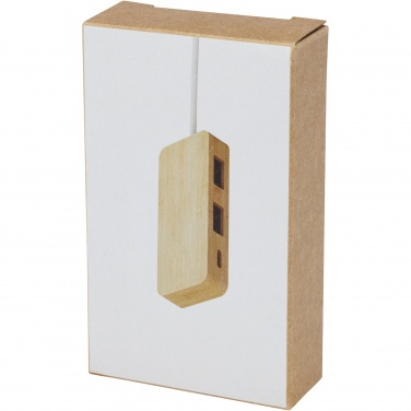 Logotrade logo dāvanas foto: Tapas bambusa USB centrmezgls
