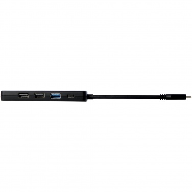 Logotrade korporatīvās dāvanas foto: Loop RCS pārstrādāta plastmasas multivides adapteris USB 2.0-3.0 ar HDMI portu