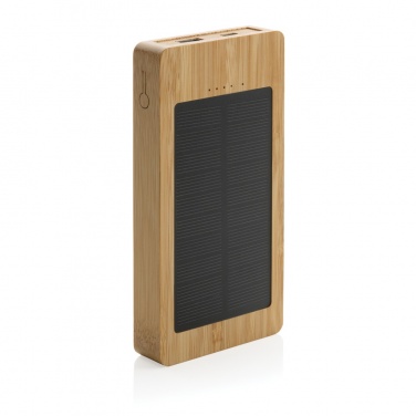 Logotrade ziemassvētku dāvanas foto: Sunwick 10 000 mAh bambusa saules enerģijas banka