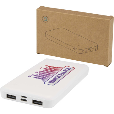 Logotrade korporatīvās dāvanas foto: Intan 10.000 mAh 10W pārstrādājamas plastmasas pārnēsājamais akumulators