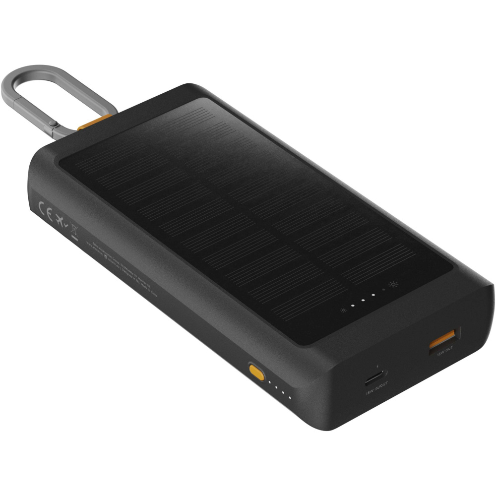 Logotrade dāvanas foto: Xtorm XG2S101 Go2 10.000 mAh 15W saules enerģijas akumulators ar apgaismojumu