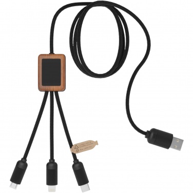 Лого трейд pекламные продукты фото: Кабель 3-в-1 SCX.design C29 в оплетке из бамбука