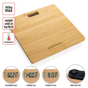 Лого трейд pекламные подарки фото: Цифровые весы Grundig Bamboo
