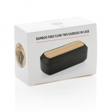 Логотрейд pекламные продукты картинка: Наушники Bamboo Free Flow TWS в чехле