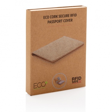 Логотрейд pекламные подарки картинка: Обложка для паспорта Cork Secure RFID