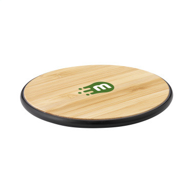 Логотрейд бизнес-подарки картинка: Беспроводное зарядное устройство Bamboo 10 Вт, беспроводное быстрое зарядное устройство