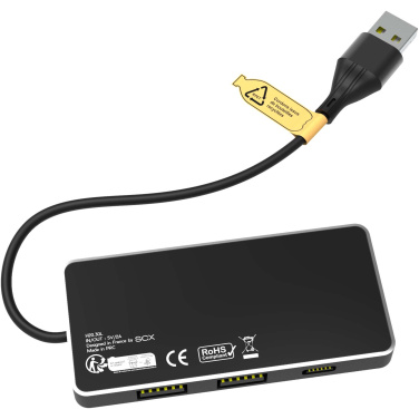 Лого трейд pекламные подарки фото: SCX.design H20 USB-концентратор 8-в-1 с двойным входом и 6 портами